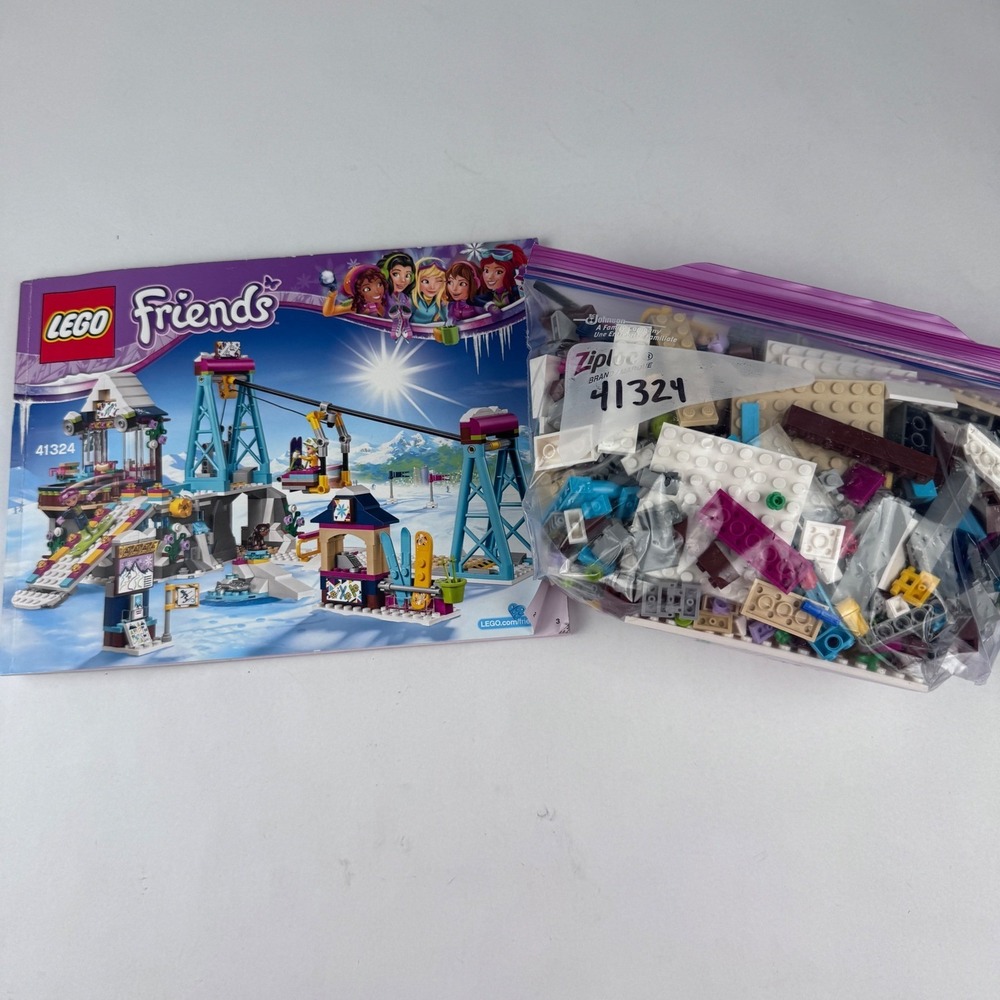 LEGO FRIENDS 41324 Snow Resort Ski Lift 100% Complete NO BOX